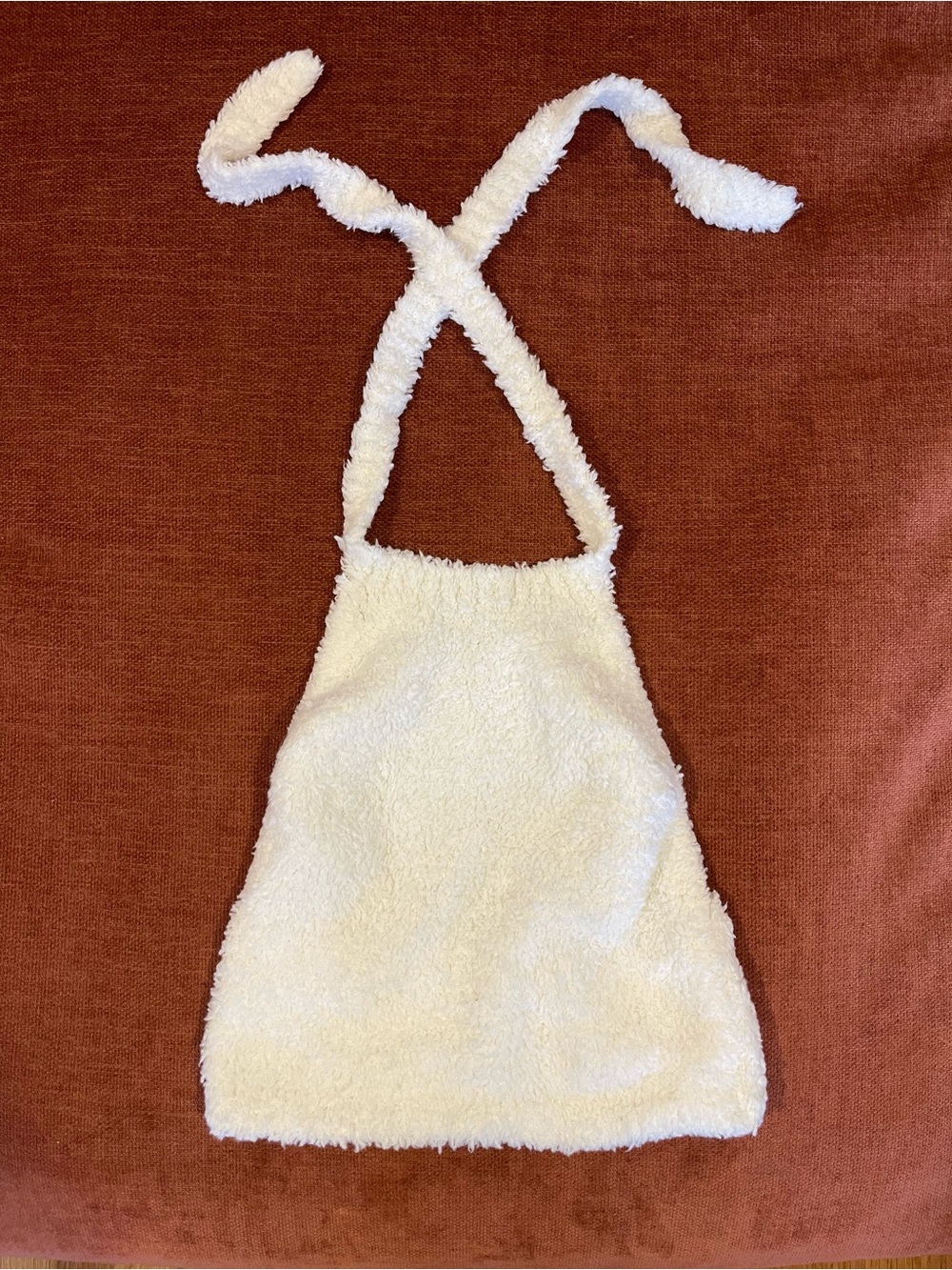 SKIMS Cream Plush Halter Kids One-Piece